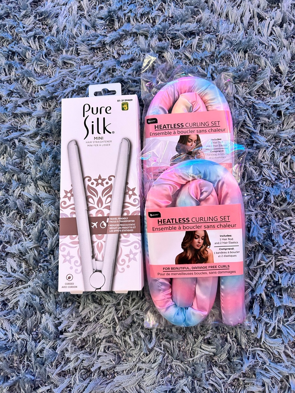 Pure Silk Mini Straightener + BPure Heatless Curling Set